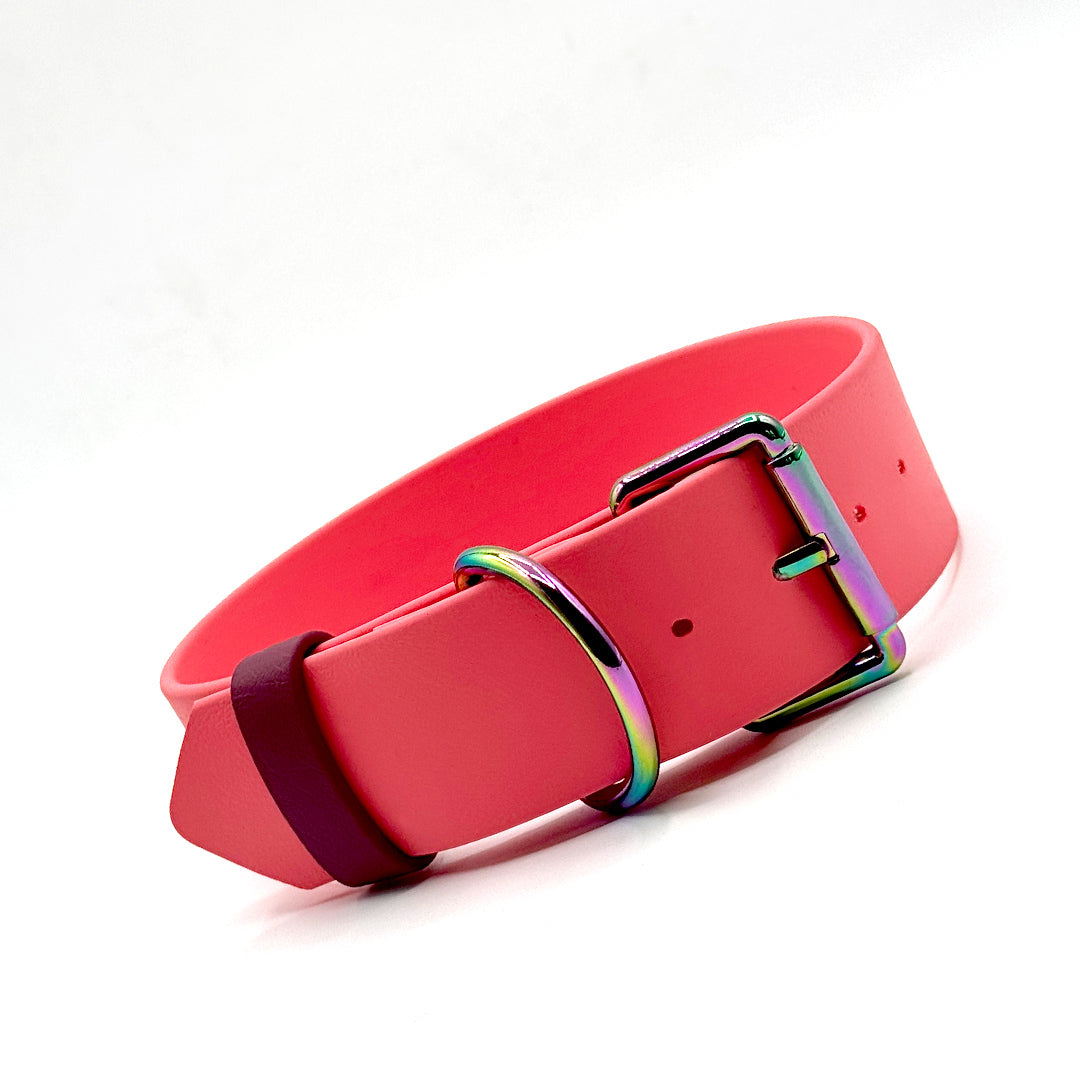 Collier ajustable DUO Corail/Bourgogne