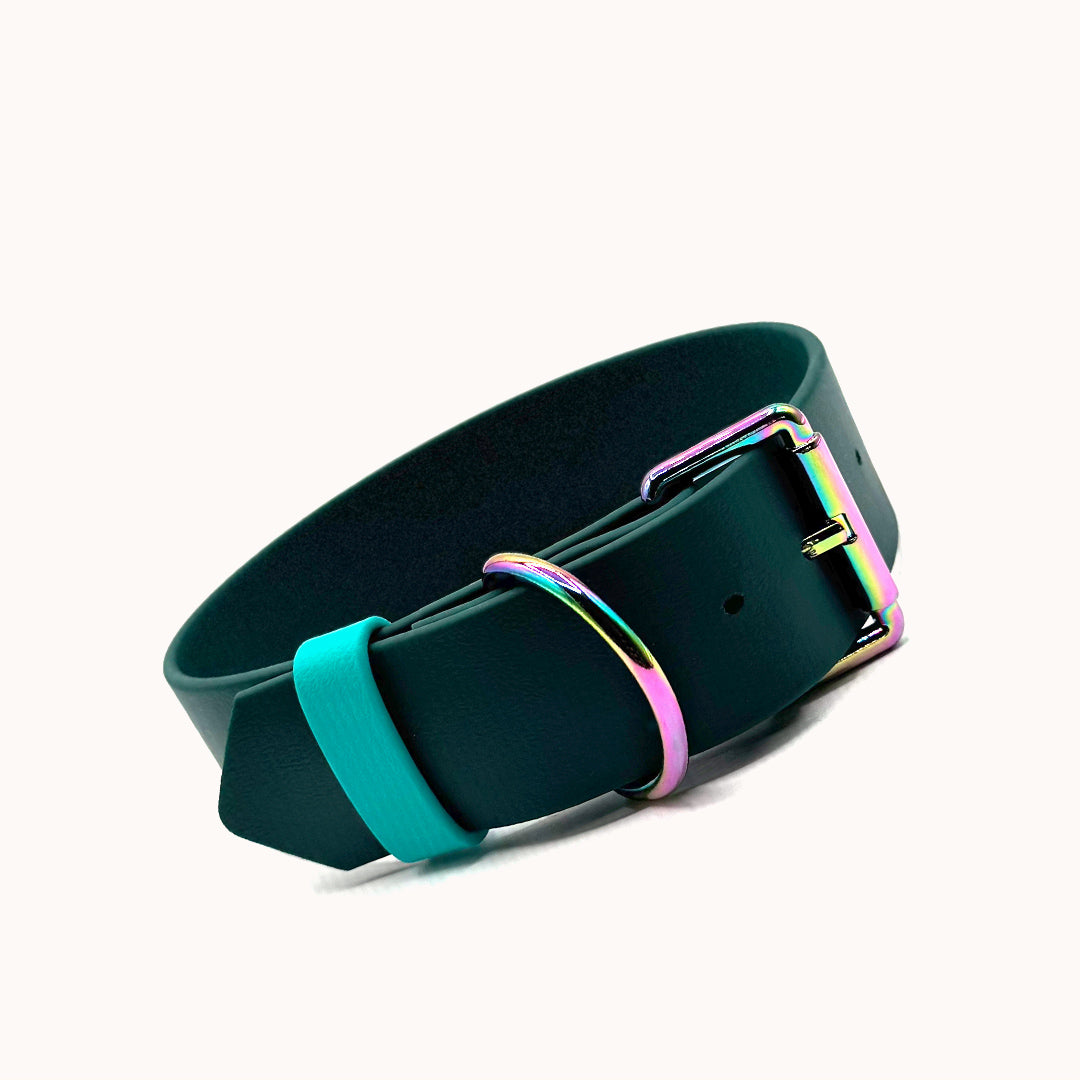 Collier ajustable DUO Sapin/Turquoise