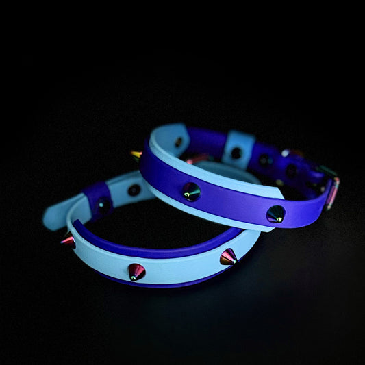 Collier ajustable DUO Haute Couture MINI 1" (25 mm) - Bleu Prince