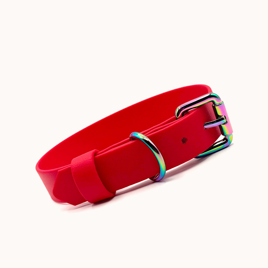 Collier ajustable 1" (25 mm) - Rouge
