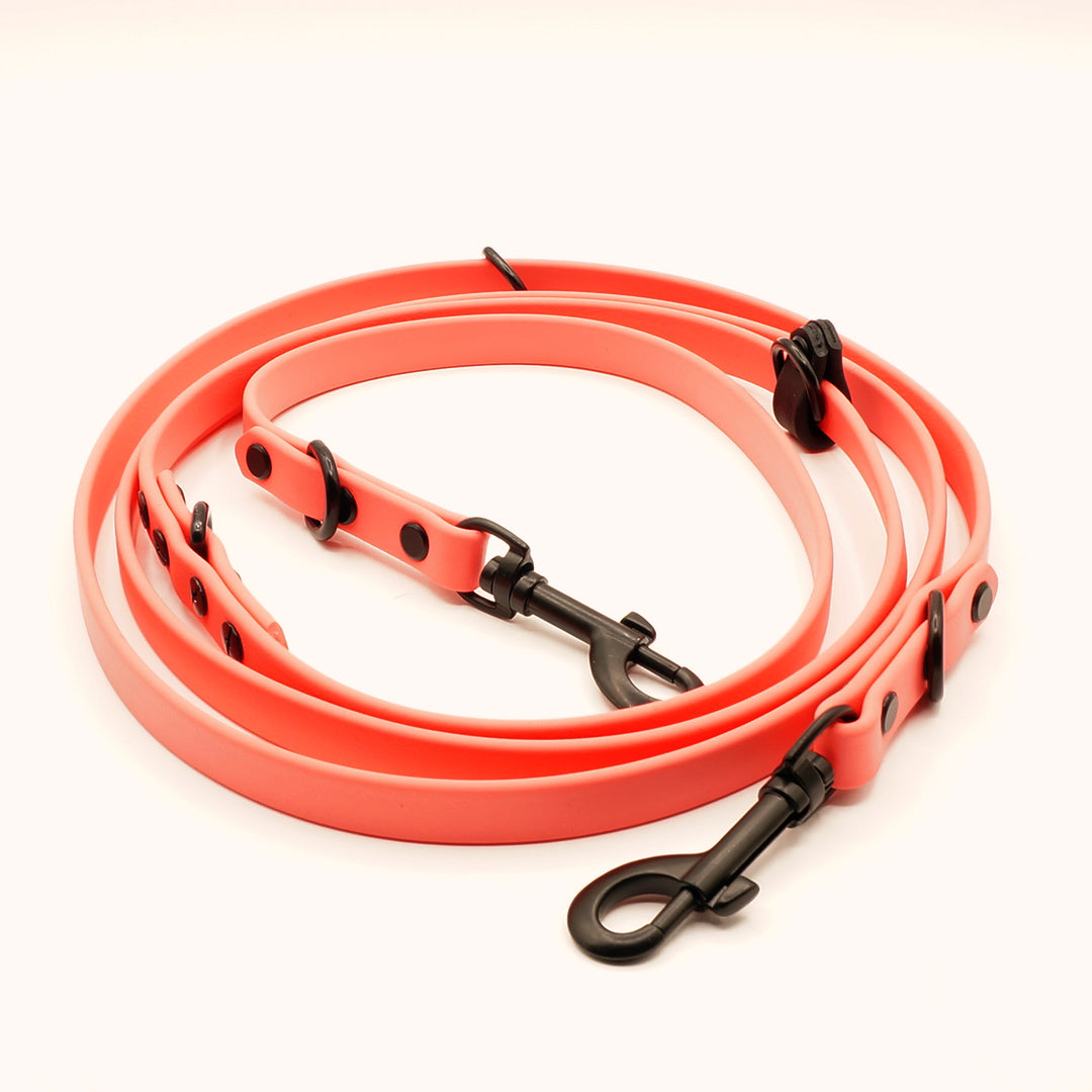 Laisse bandoulière 5/8" (16 mm) - Corail